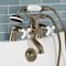 Kingston Brass Deck Mount Clawfoot Tub Faucet with Hand Shower, Antique Brass KS267PXAB - alternate 2